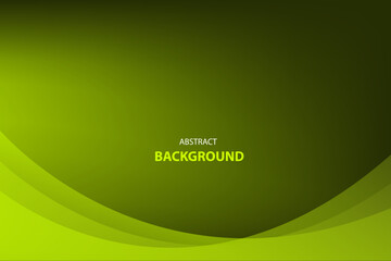 Abstract gradient background with Green curve and black shadow color. Vector illustration	