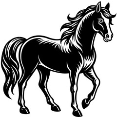 Obraz na płótnie Canvas Paso Fino horse silhouette vector art Illustration