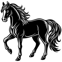 Obraz na płótnie Canvas Paso Fino horse silhouette vector art Illustration