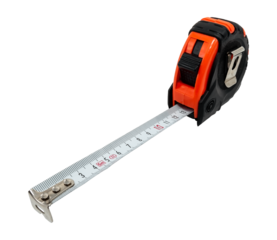 Construction measuring tape on a white background. Roulette