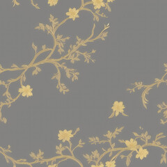 Flowers. Abstract seamless pattern. AI generated.	
