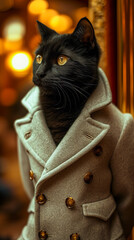 Elegant Cat in a Stylish Suit