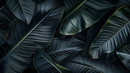  Leaves texture background, elegant tropical banana leaf details, nature wallpaper