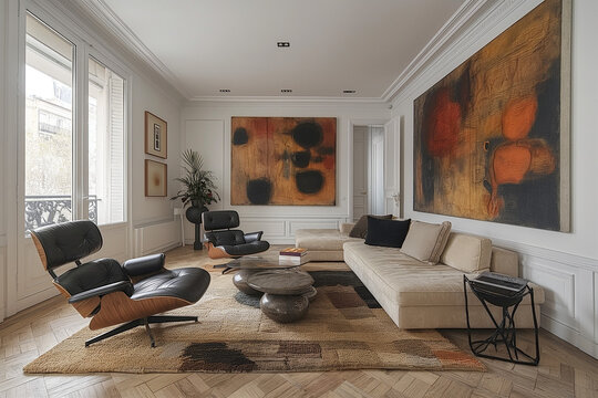 the interior is in the style of modern classics