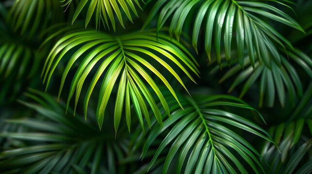 Palm leaf texture close-up view 