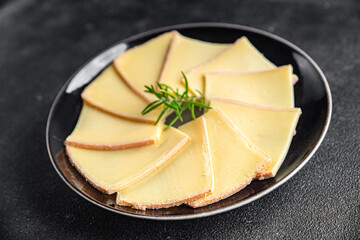 raclette cheese tasty eating delicious traditional meal cooking appetizer meal food snack on the table copy space food background rustic top view