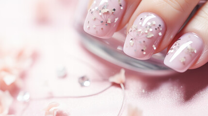 A Close-Up of Fashionable Fingernails