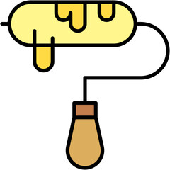 Paint roller, paint tool, painting roller, brush, renovation Icon