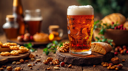 Large Mug of Craft Beer. Pint of Refreshing Ale