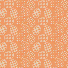 Seamless decorative pattern with Easter eggs holiday wallpaper festive background art decor design for textile, paper 