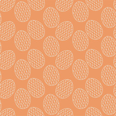 Seamless decorative pattern with Easter eggs holiday wallpaper festive background art decor design for textile, paper 