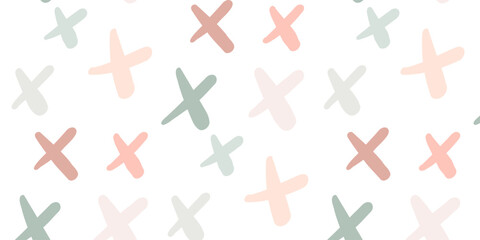 Seamless Pattern Abstract Hand Drawn Background with shapes