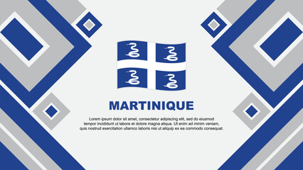 Martinique Flag Abstract Background Design Template. Martinique Independence Day Banner Wallpaper Vector Illustration. Martinique Cartoon