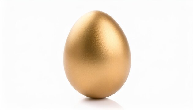 one golden egg isolated on white background conceptual image