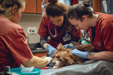Compassionate Veterinary Team in Action