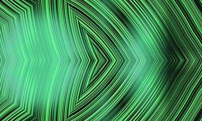 The image is of a green and black striped pattern. The stripes are curved and appear to be flowing in a wave-like pattern.