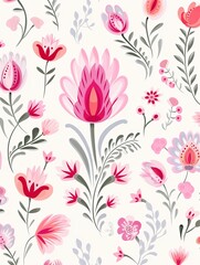 Fototapeta na wymiar bright spring colors ivory and white, pinknordic pattern white background 