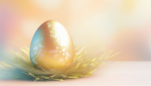 bright easter egg with blank space in middle perfect for adding text or graphics ideal for social media websites marketing celebrate easter and spring with this colorful and lively image