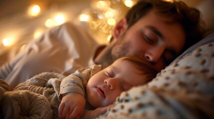 A parent soothing their newborn with gentle rocking and soothing lullabies, helping them settle into sleep - newborn care