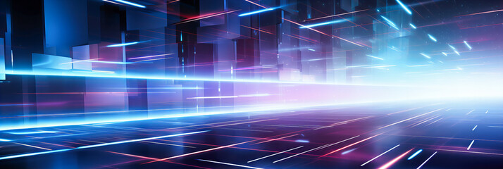 Obraz premium Blueprint for Digital Evolution. A Futuristic Digital Symphony. Abstract Network