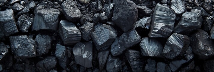 pile of black coals  - obrazy, fototapety, plakaty