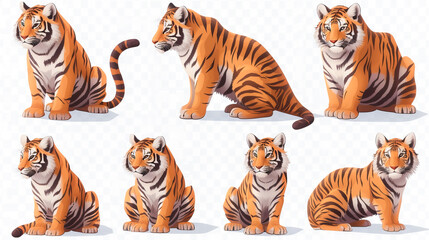 Fototapeta na wymiar tiger stickers