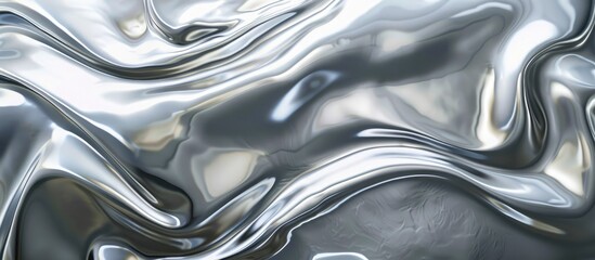 Abstract decoration on a metallic surface with contrasting shades and highlights, monochromatic color scheme.