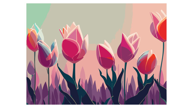 Tulips field