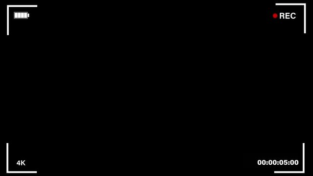cell phone video camera view on black background