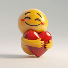 Fototapeta premium A smiling emoji radiates happiness.3