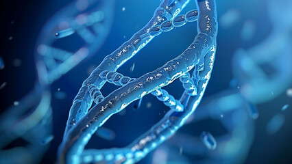 Blueprint of Life: Minimalist DNA Double Helix Close-up