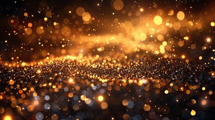 Dazzling Gold Glitter Illuminated for Festive Celebrations Generative AI