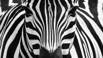 Fototapeta na wymiar Safari Chic: Black and White Zebra Print