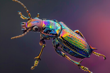 A purebred beetle poses for a portrait in a studio with a solid color background during a pet photoshoot.- 769143965