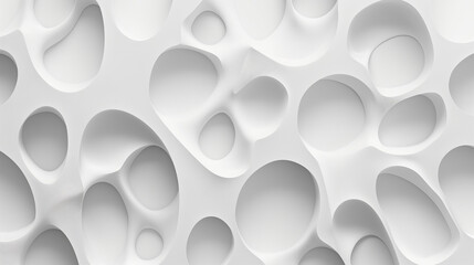 Sfondo astratto geometrico generativo, bianco, render 3D