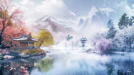 Tranquil Landscapes: Seasons and Festivals