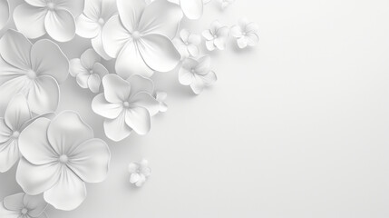 Fototapeta na wymiar Sfondo bianco con fiori bianchi