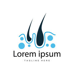 Hair care logo design simple hair skin care silhouette illustration vector template