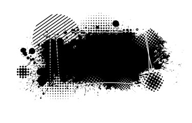 Black blot object. Vector illustration