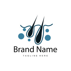 Hair care logo design simple hair skin care silhouette illustration vector template