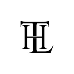 thl lettering initial monogram logo design