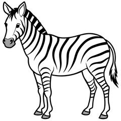 Fototapeta na wymiar Zebra silhouette vector art Illustration 
