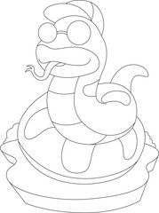 Snake Glasses Animal Vector Graphic Art Illustration