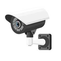 Security Camera logo. Isolated security camera