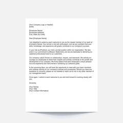 welcome letter,welcome letter to new employee,welcome email to new employee,new hire welcome message,email welcome to new employee,email for welcoming new employee,new staff welcome letter