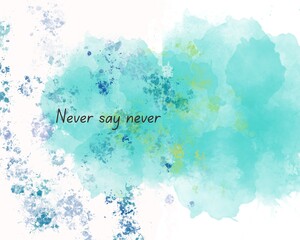 Obraz premium The turquoise fog background with inscription