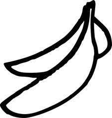 Diverse sports hand drawn vector illustration.  Bananas 