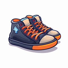 Shoes icon vector element design template cartoon v