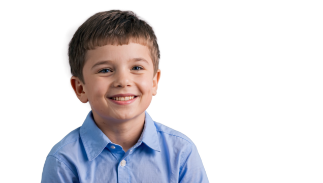 Russian boy smiling transparent image