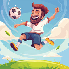 Soccer sport game cartoons cartoon vector illustrat